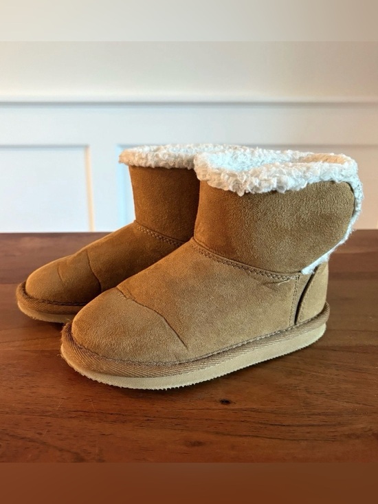 GAP Other - Gap Kids Tan Brown Faux Suede Sherpa Boots Fall Winter Unisex Toddler Size 11